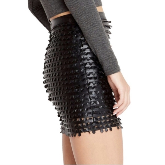 Faux Leather Skirt - Picture 2 of 7